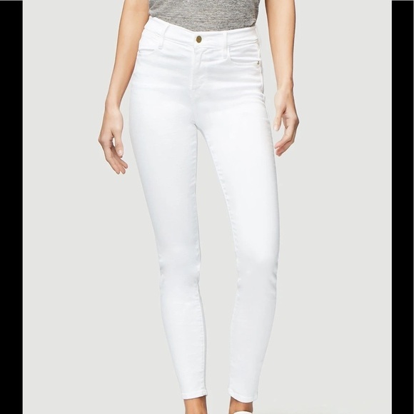 FRAME Le Skinny de Jeanne Raw Stagger Hem Jeans - Picture 1 of 8